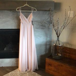 Blush pink lulus long dress